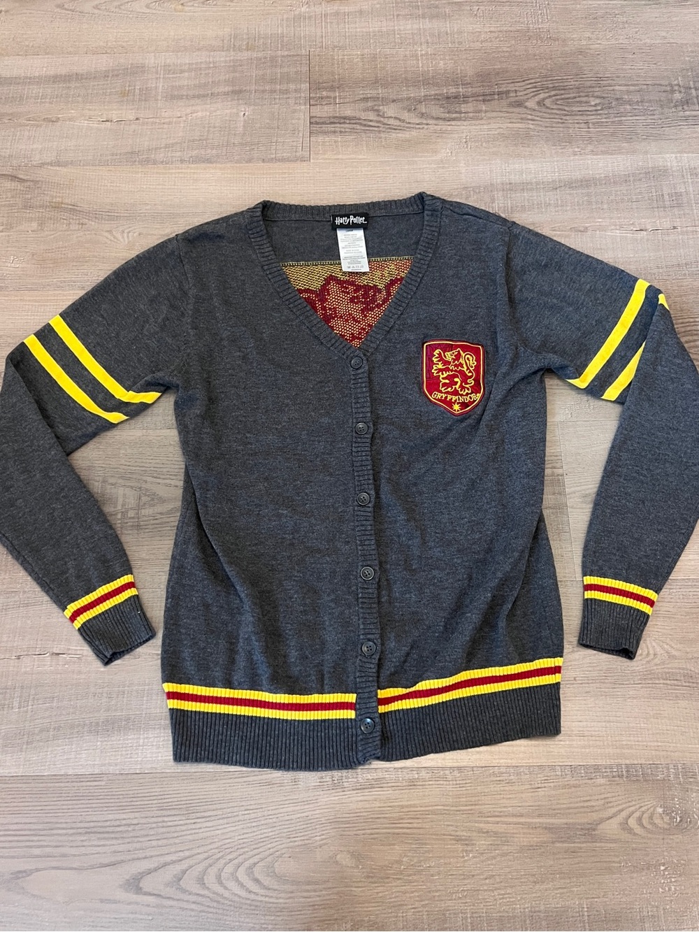 Harry Potter Gryffindor Knit Cardigan w/ Patch